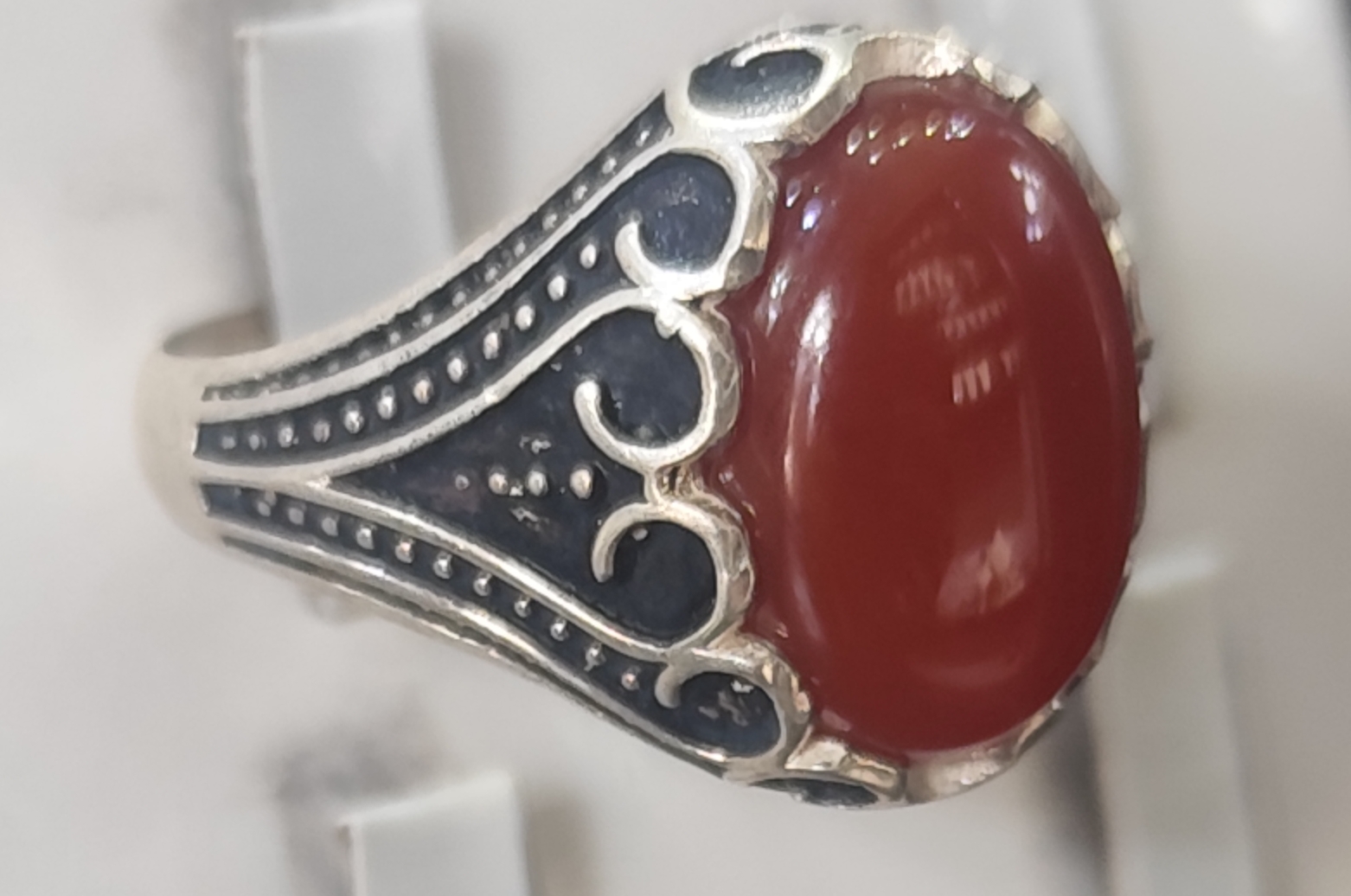 انگشتر مردانه عقیق سرخ
