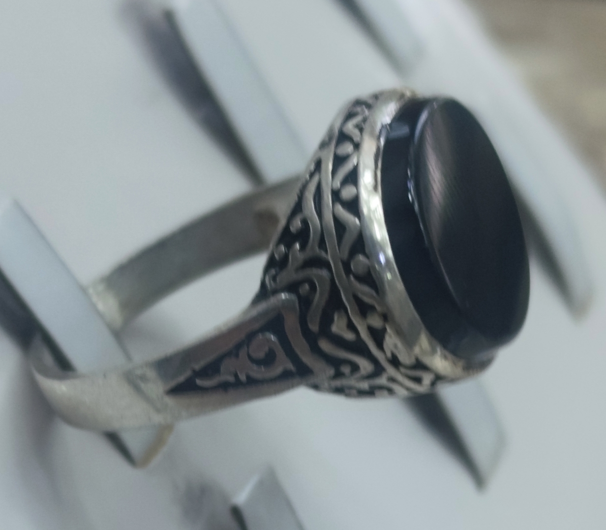 انگشتر مردانه عقیق مشکی